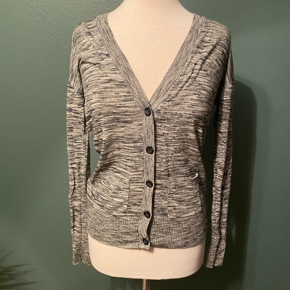 Grey button up sweater